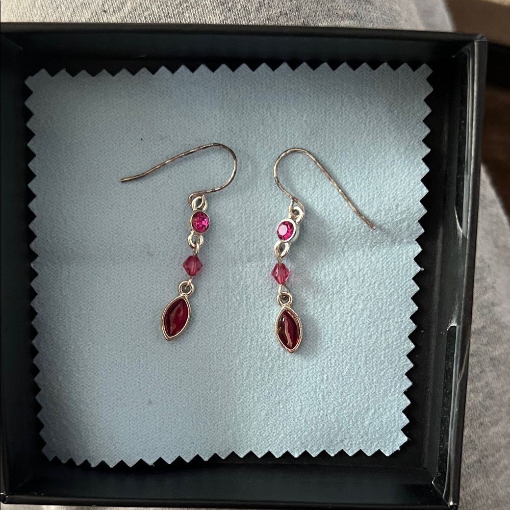 Elegant Red Dangle Earrings